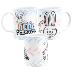 Caneca Páscoa Feliz Pascoa Coelho Óculos - comprar online