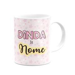 Caneca A Melhor Dinda do Mundo com Nome - Mai Personalizados