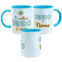 Caneca O Melhor Dindo do Mundo com Nome - Mai Personalizados