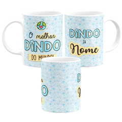 Caneca O Melhor Dindo do Mundo com Nome - loja online