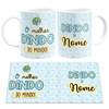 Caneca O Melhor Dindo do Mundo com Nome