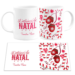 Caneca Lembrança do Natal Com Nome da Família - comprar online