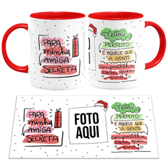 Caneca Natal Para a Minha Amiga Secreta com Foto