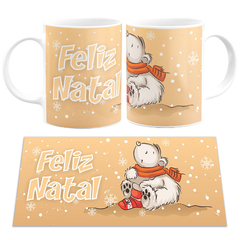 Caneca Feliz Natal Ursinho - comprar online