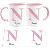 Caneca Colors com Inicial e Nome