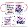 Caneca Girl Boss com Nome - Rosa