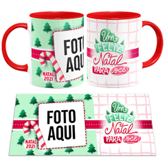 Caneca Um Feliz Natal Para Você com Foto