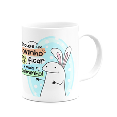 Caneca Flork Meme Coelho Trouxe um Ovinho - Mai Personalizados