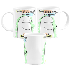 Caneca Flork Meme Minha Vida Parece um Conto de Falhas - loja online