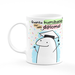 Caneca Flork Meme Quanta Humilhação por Um Diploma