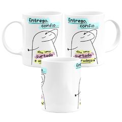 Caneca Flork Meme Entrego Confio Dou Uma Surtada e Agradeço - loja online