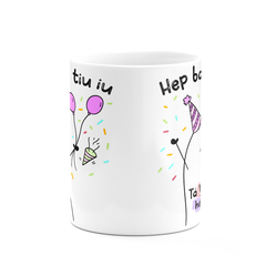 Caneca Flork Meme Hep bardei tiu iu Aniversário na internet