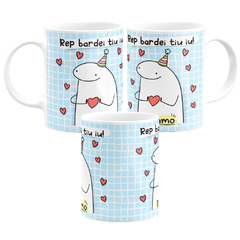 Caneca Flork Meme Rep Bardei Tiu Iu Aniversário Te Amo - Mai Personalizados