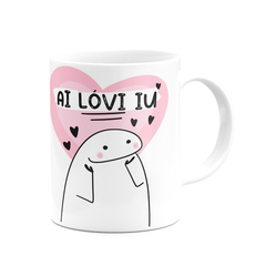 Caneca Flork Meme Ai Lovi Iu - Mai Personalizados