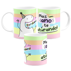 Caneca Flork Meme Parabéns Mais Um Ano Te Aturando - loja online