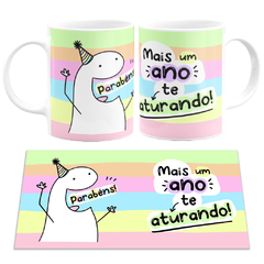 Caneca Flork Meme Parabéns Mais Um Ano Te Aturando