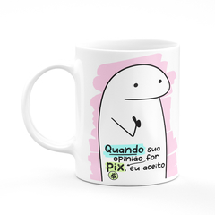 Caneca Flork Meme Aceito PIX na internet