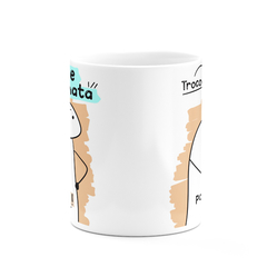 Caneca Flork Meme Troco Gente Chata por Café na internet