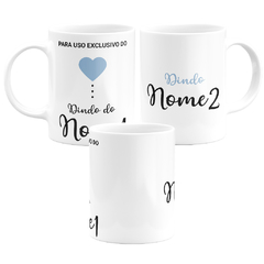 Caneca Para Uso Exclusivo do Dindo - Com Nome - comprar online