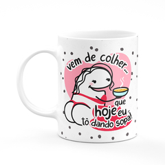 Caneca Flork Vem de Colher Que Eu To Dando Sopa Personalizada - Mai Personalizados