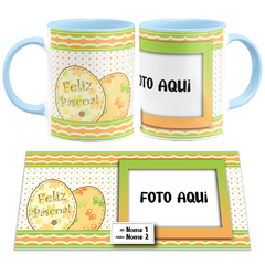 Caneca Feliz Páscoa com Foto Opção 2