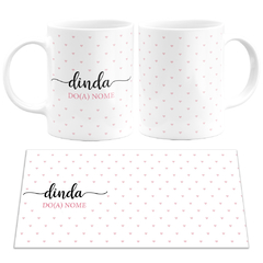 Caneca Personalizada Dindo Do Da Fundo Decorado Rosa 325 ML na internet