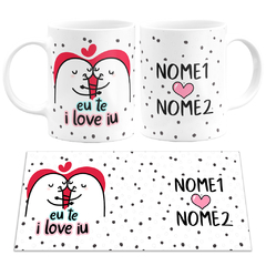 Caneca Flork Eu Te Ai Love Iu Personalizada