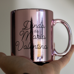 Caneca Metalizada da Dinda com Nome - Mai Personalizados