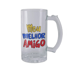 Caneco de Chopp Meu Melhor Amigo com Nome - Vidro Comum ou Jateado