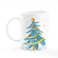 Caneca Natal Pinheirinho Watercolor Personalizada com Foto na internet