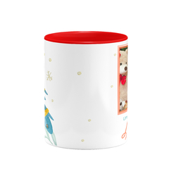 Caneca Natal Pinheirinho Watercolor Personalizada com Foto - Mai Personalizados