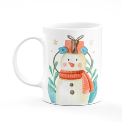 Caneca Natal Boneco de Neve Watercolor Personalizada com Foto na internet