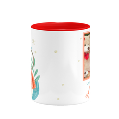 Caneca Natal Boneco de Neve Watercolor Personalizada com Foto - Mai Personalizados