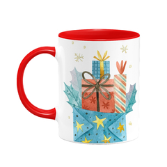 Caneca Natal Presentes Watercolor Personalizada com Foto na internet