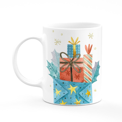 Caneca Natal Presentes Watercolor Personalizada com Foto na internet