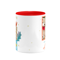 Caneca Natal Presentes Watercolor Personalizada com Foto - Mai Personalizados