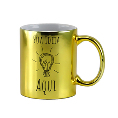 Caneca Metalizada Cromada - loja online