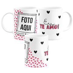 Caneca Branca Namorados Eu Te Amo com Foto - comprar online