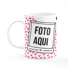 Caneca Branca Namorados Eu Te Amo com Foto - Mai Personalizados