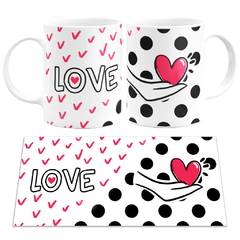 Caneca Branca Namorados Love