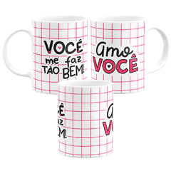 Caneca Branca Namorados Você Me Faz Tão Bem - comprar online