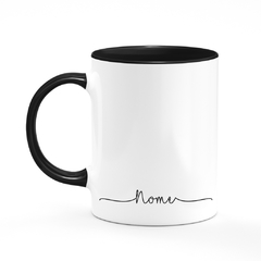 Caneca Sorriso - Preta - Mai Personalizados