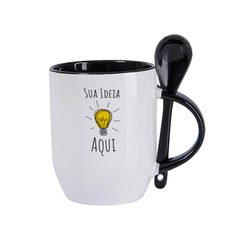 Caneca Interior Colorido com Colher - comprar online