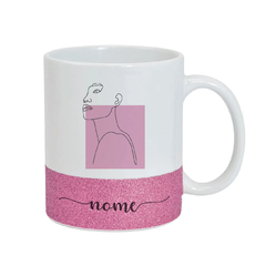 Caneca Femme Essence Base Glitter com Nome