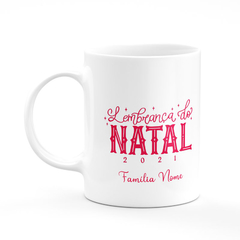 Caneca Lembrança do Natal Com Nome da Família na internet