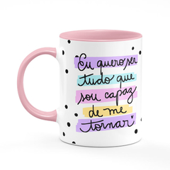 Caneca Girl Boss com Nome - Rosa na internet