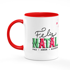 Caneca Feliz Natal - Paz, Amor e Alegria - Com Foto - comprar online