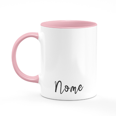 Caneca Colors com Foto Caricatura e Nome - Mai Personalizados