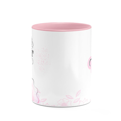 Caneca Sigo Apaixonada Pela Mulher que me Tornei com Nome - Rosa - Mai Personalizados