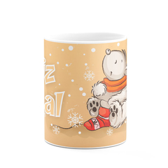 Caneca Feliz Natal Ursinho - Mai Personalizados